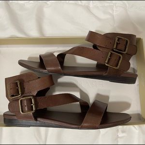 women’s brown leather franco sarto sandals